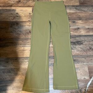 Bronze green Lululemon’s flare leggings